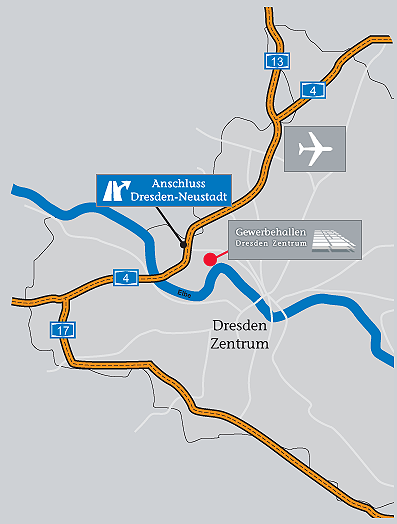 Gewerbehalle - A4: ca. 2,4km